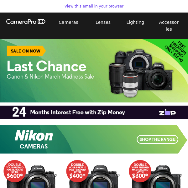 Last Days of Nikon & Canon March Madness Sale! 📸