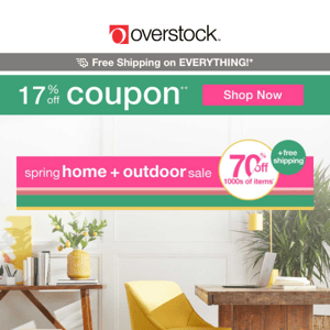 ✉ NEW MESSAGE! 17% off COUPON! Spring Home & Outdoor Sale Deals Are HERE!