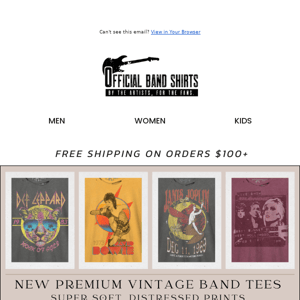 Introducing our Vintage Band Tee Collection 🎸