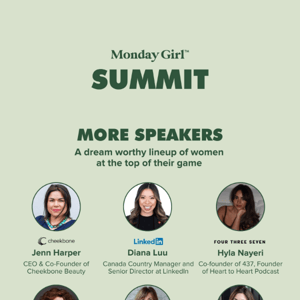 Monday Girl Summit: New Speakers Announced!