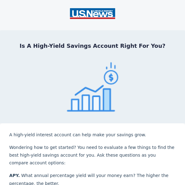 Make your savings work for you with a high yield account