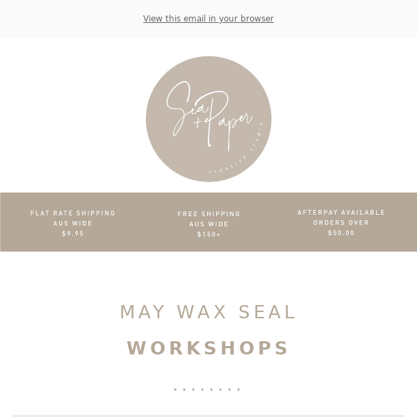 Wax Seal Workshops & Free Consultations 💌