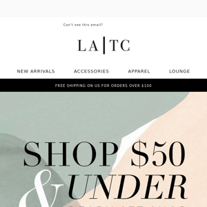 Don't forget to shop $50 and under collection!