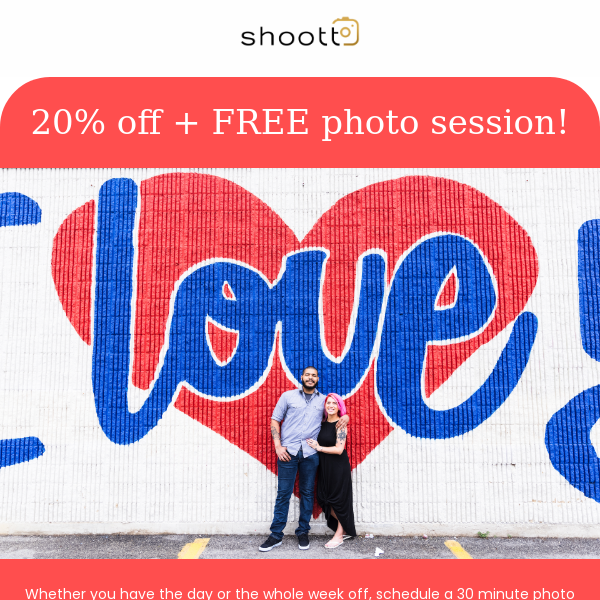 Presidents Day Sale ❤️💙 20% off + FREE photo session