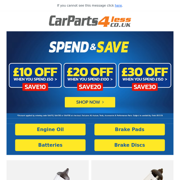 Spend More, Save More on Essential Car Parts