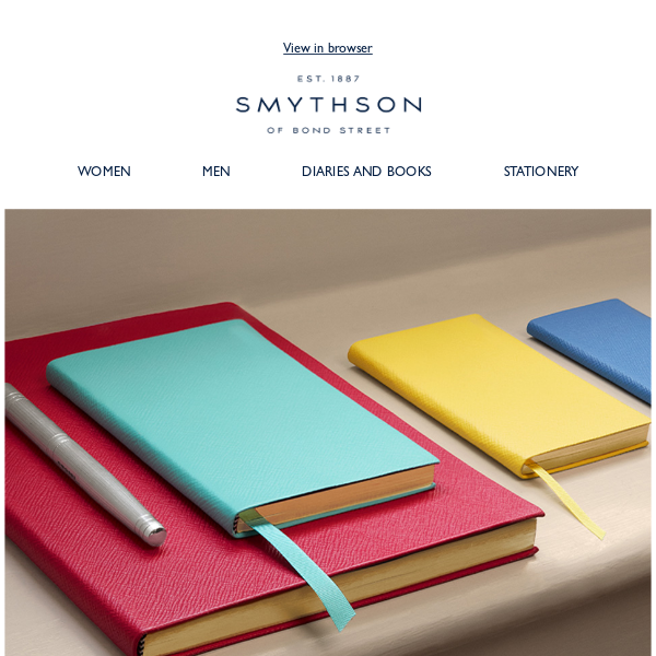 Sale: 50% off notebooks - Smythson