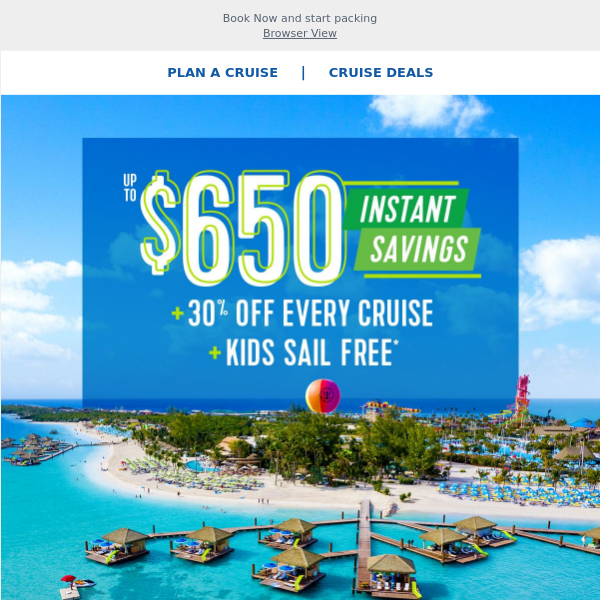 <Amazing Offer Alert> Go all-in on an awesome holiday vacay with INCREDIBLE savings of up to $650 + 30% off your travel crew