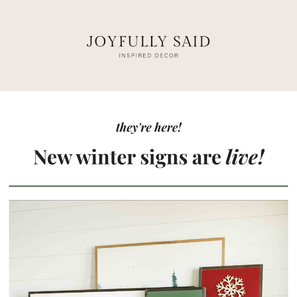 NEW signs & 15% off! 🎄