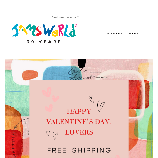 You LOVE Free Shipping! Happy Valentine's Day