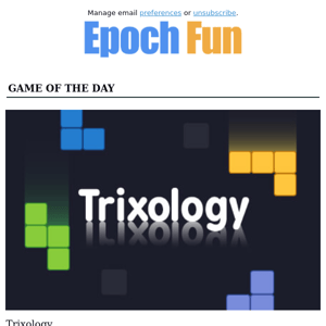 Remember Tetris? Well here's a modern version! - EPOCH FUN