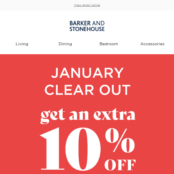 Don’t miss our January Clear Out!