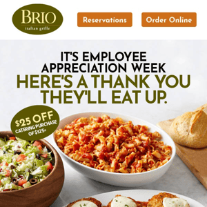 Save $25 For Employee Appreciation Week!