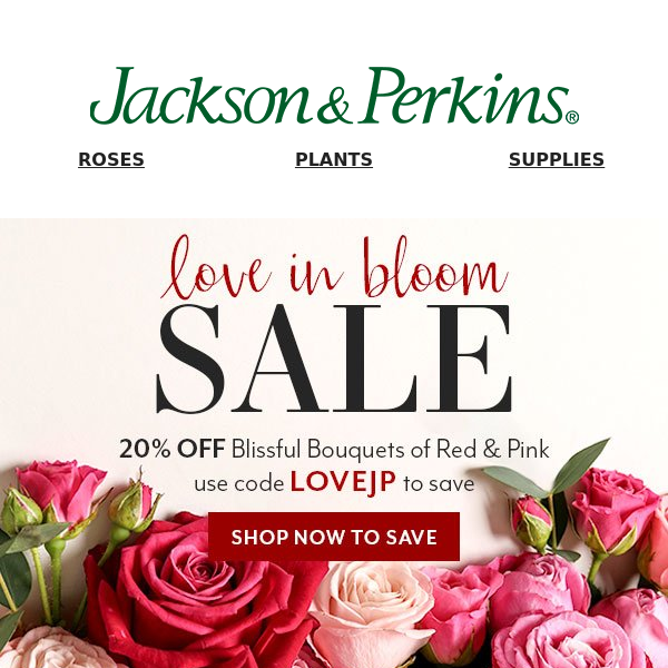 ❤ Love in Bloom Sale: 20% OFF