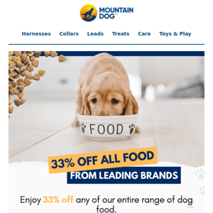 Save 33% on All Dog Food  🐶