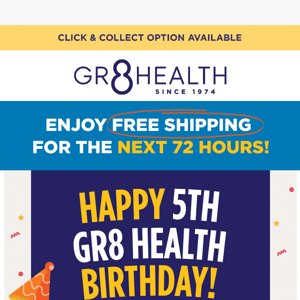 Enjoy free shipping FOR THE NEXT 72 HOURS!