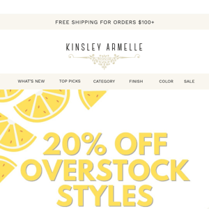 20% OFF Overstock Styles 🎊
