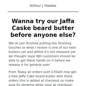 Try our new Jaffa Cake Beard Butter for free - When spending over £35 in August -