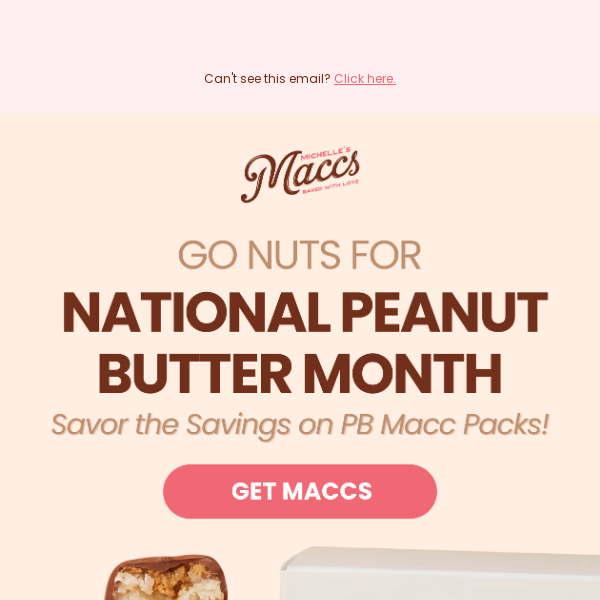 Satisfy Your PB Cravings: Take 10% Off PB Maccs this Month! 🥜🍫