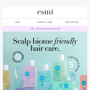 esmi Hair Care. 💙 Formulated for your scalp and hair.