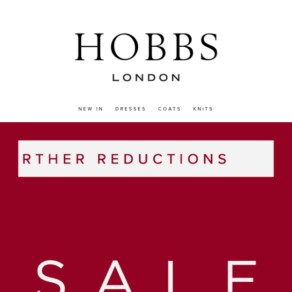 SALE further reductions up to 50% off.