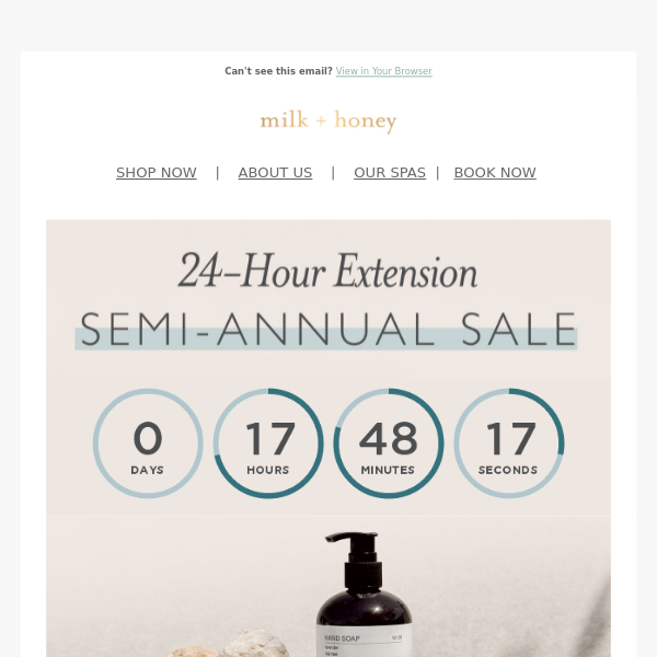 24 Hours Only - Semi-Annual Sale Extended! 🚨