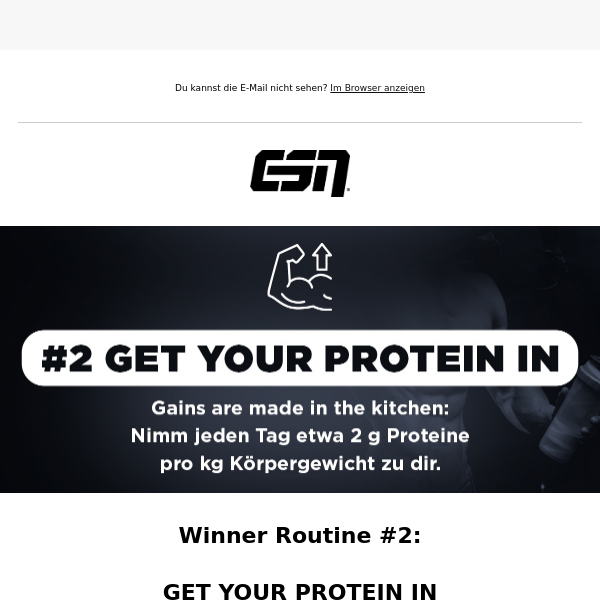 Die ESN Winner Routine #2 💪 Get your protein in!