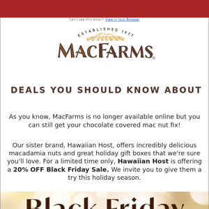 🚨 Black Friday Savings from Our Sister Brand, Hawaiian Host