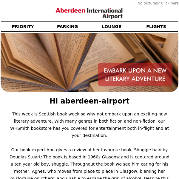 Embark upon a new literary adventure Aberdeen Airport 📚