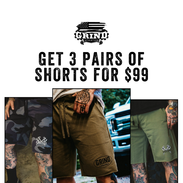 ⚡️3 Pairs of Shorts For $99⚡️