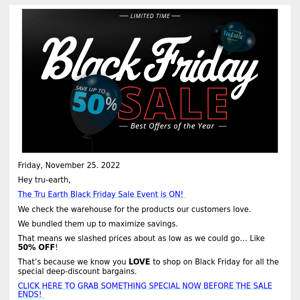 Have you hit the Black Friday specials yet?