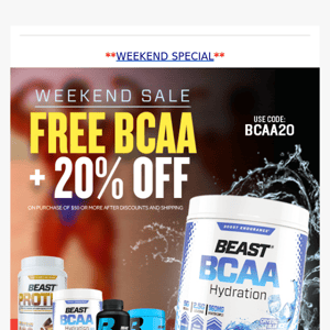 💪 Weekend Sale-FREE BCAA Hydration