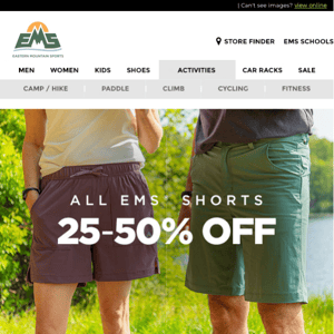 25-50% OFF EMS Shorts