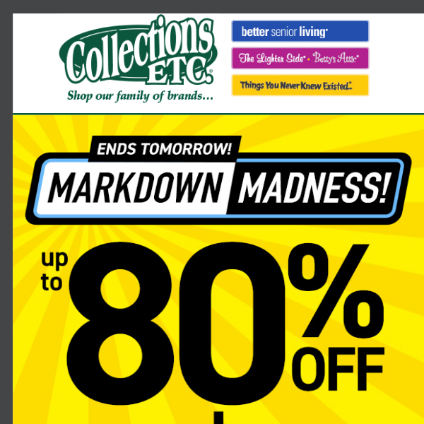 Markdown Madness: Get Up to 80% Off and Free Ship on Everything!