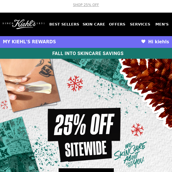 Kiehl's, Get 25% OFF Sitewide!