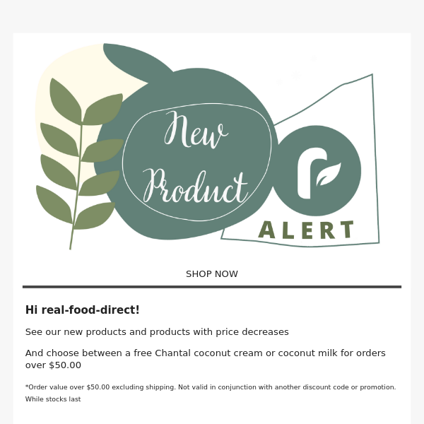 Real Food Direct .. NEW PRODUCTS & FREE GIFT