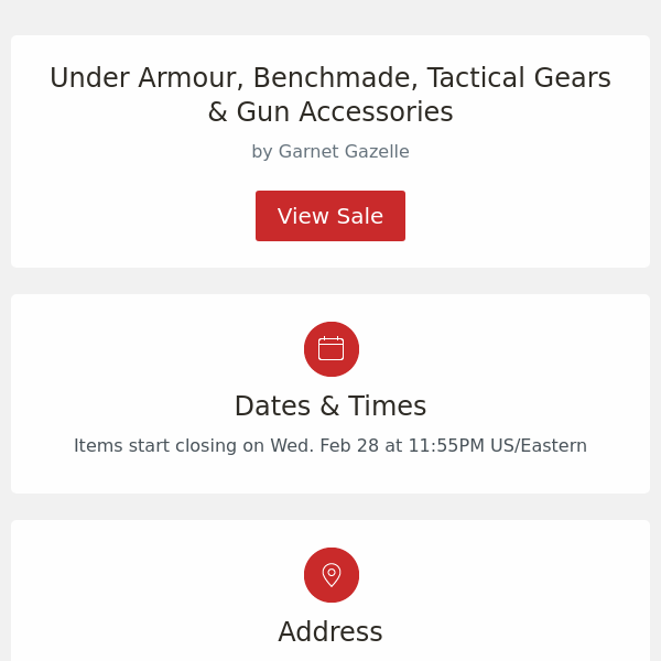 Under Armour, Benchmade, Tactical Gears & Gun Accessories