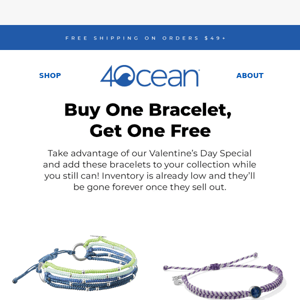 Buy One Bracelet, Get One Free!