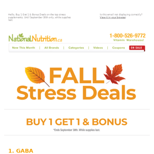 Fall Stress 🍂 Bonus Deals