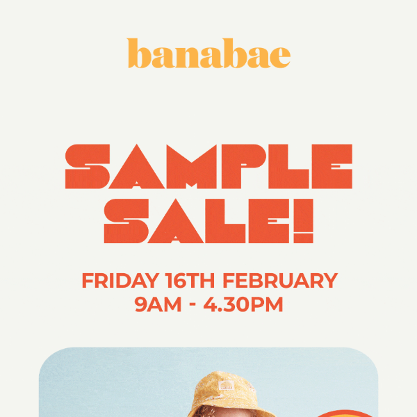 Warehouse Sample SALE This Friday!