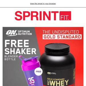 FREE Limited Edition Optimum Nutrition Shaker