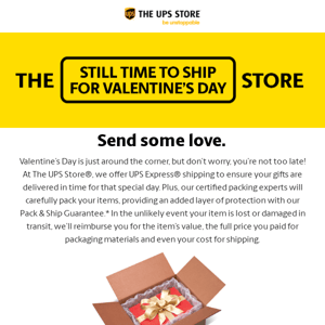 Ship Your Gift for Valentine’s Day!  