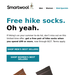 Hikers, this free gift is for you.