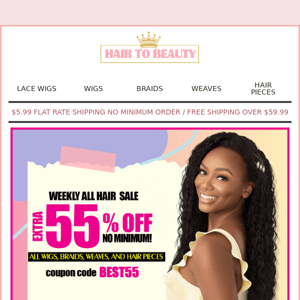 Hey Hair to Beauty, 💖 Shop This Week for Big Deals! 💖