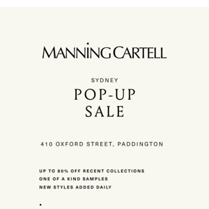 Save Up To 80% At Our Sydney Pop-Up Sale