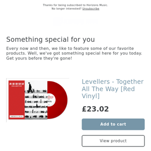 NEW! Levellers - Together All The Way [Red Vinyl]