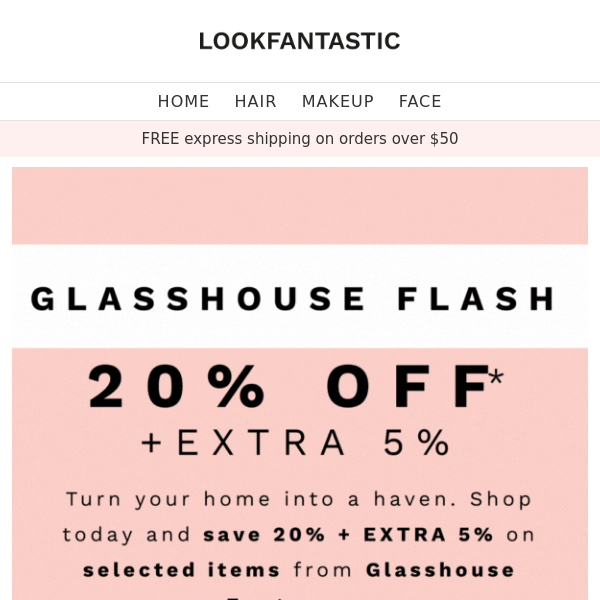 Glasshouse Flash 😍 20% OFF + EXTRA 5%