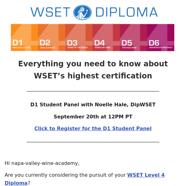 WSET Diploma D1 Wine Production - Live Student Panel