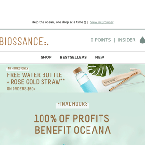 Final hours! 100% of profits benefit Oceana + free 2-pc gift