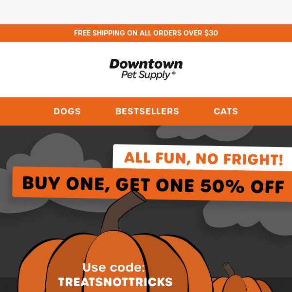 🎃 TREAT: Buy one, get one 50% OFF