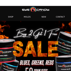 Exclusive Sale: Buy 2 Get 1 FREE on All 50 gram Blue, Green, & Red Pigments 🎨